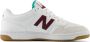 New Balance BB480 leren sneakers wit donkerrood aqua - Thumbnail 1