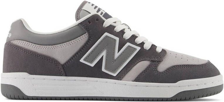 New Balance BB480 suède sneakers antraciet grijs