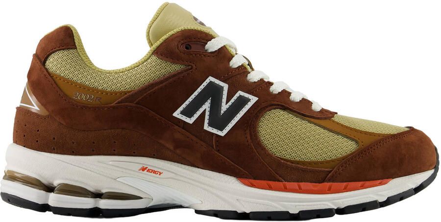New Balance 2002R mesh sneakers bruin groen