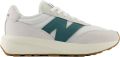 New Balance 370 Sneakers Wit Leer - Beige