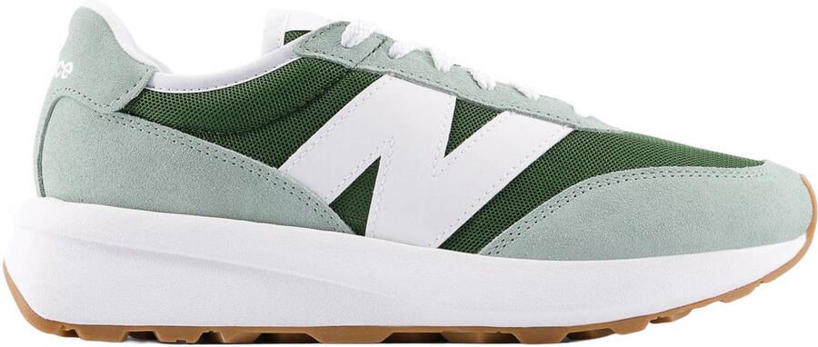 New Balance 370 Sneakers Dames Groen Leer