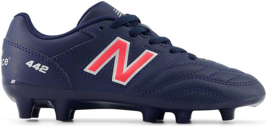New Balance 442 Academy FG V2 junior voetbalschoenen donkerblauw grijs rood - Foto 2
