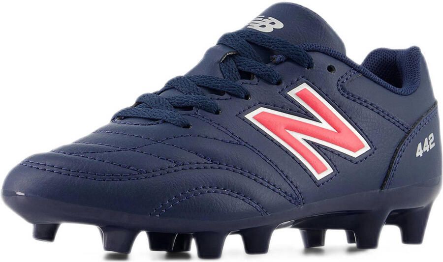 New Balance 442 Academy FG V2 junior voetbalschoenen donkerblauw grijs rood