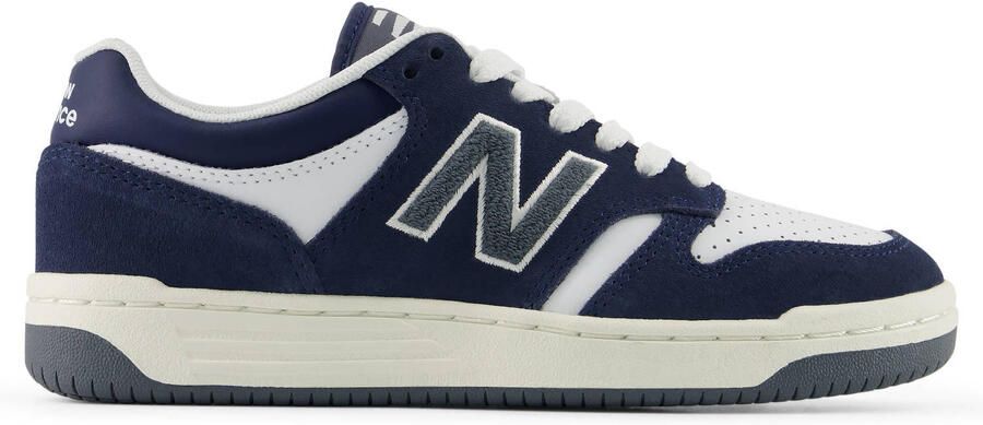 New Balance 480 suède sneakers donkerblauw wit