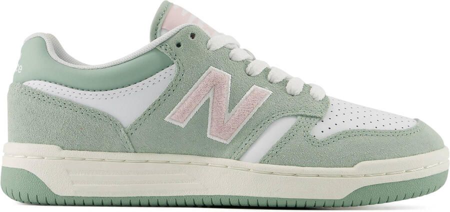 New Balance 480 suède sneakers mintgroen wit