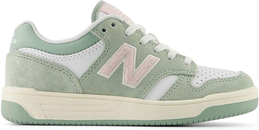 New Balance 480 suède sneakers mintgroen wit
