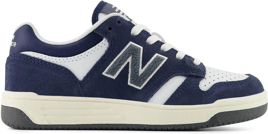 New Balance 480 suède sneakers zwart wit