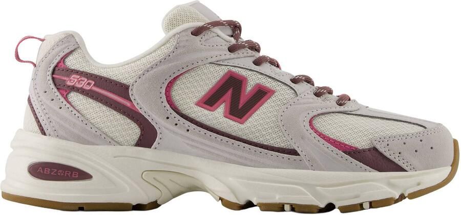 New Balance 530 sneakers lichtgrijs ecru roze