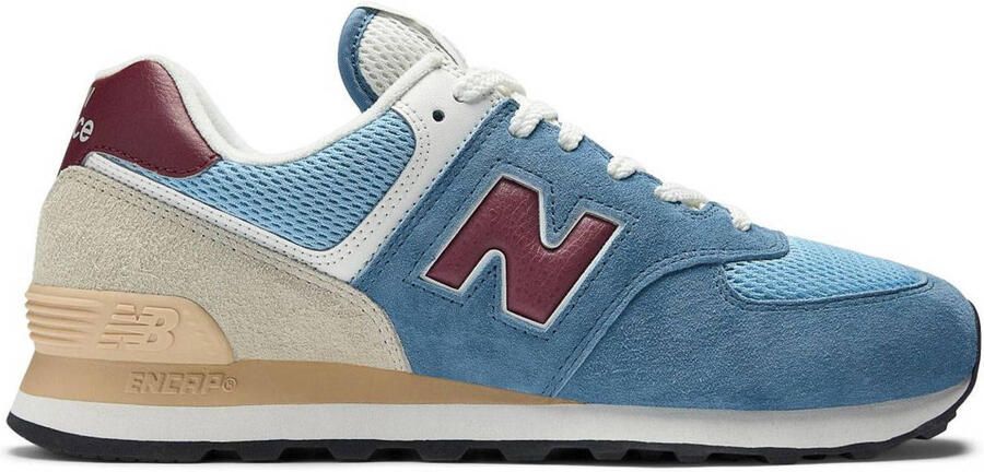 New Balance 574 sneakers lichtblauw zand donkerrood - Foto 3