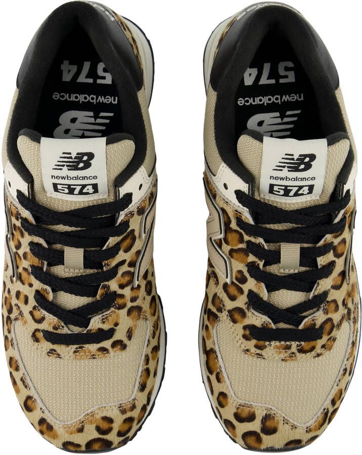 New Balance 574 sneakers met panterprint camel zwart - Foto 2