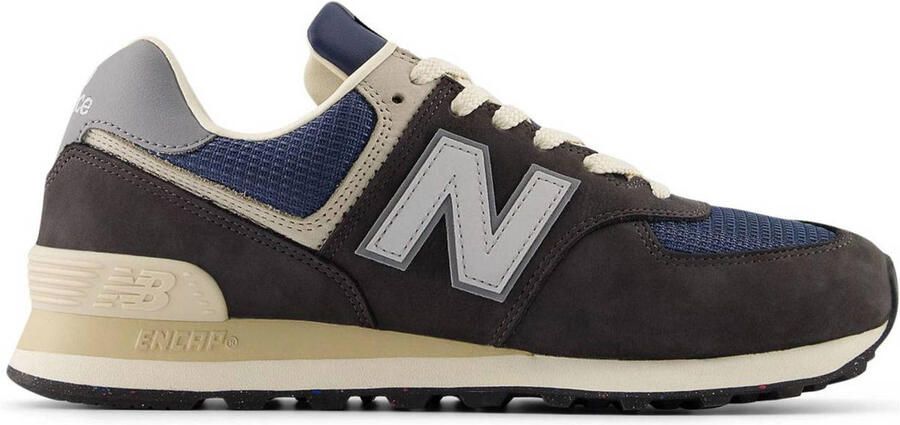 New Balance 574 Sneakers Heren Zwart Leer - Foto 3