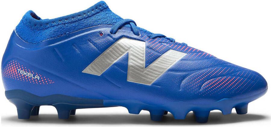 New Balance Tekela Team Low FG V5 junior voetalschoenen blauw kobaltblauw - Foto 2
