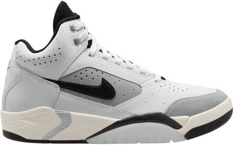 Nike Air Flight Light Swoosh sneakers lichtgrijs zwart metallic grijs