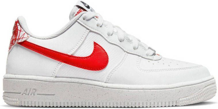 Nike Air Force 1 Creater NN Kinder Sneakers Wit Rood Grijs