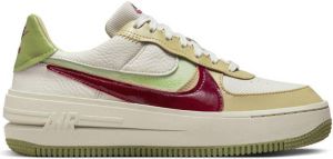 Nike Air Force 1 LO PLT.AF.ORM sneakers ecru donkerrood groen