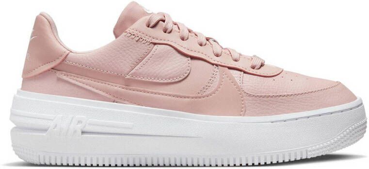 Nike Air Force 1 PLT.AF.ORM sneakers oudroze roze wit