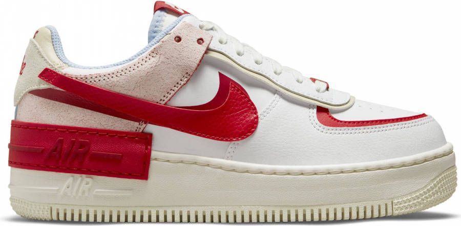 Nike Air Force 1 sneakers wit rood roze