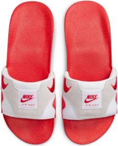 Nike Air Max 1 Slide Slippers DH0295-103 White University Red Mens UK