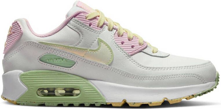 Nike Air Max 90 LTR leren sneakers ecru roze lichtgroen