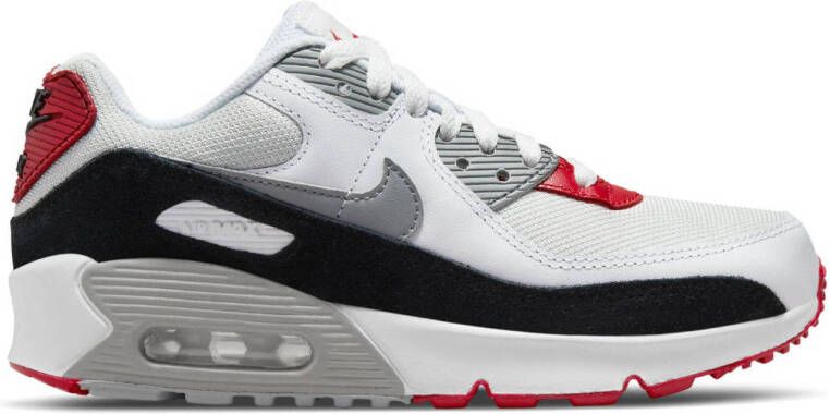 Nike Air Max 90 sneakers lichtgrijs grijs rood