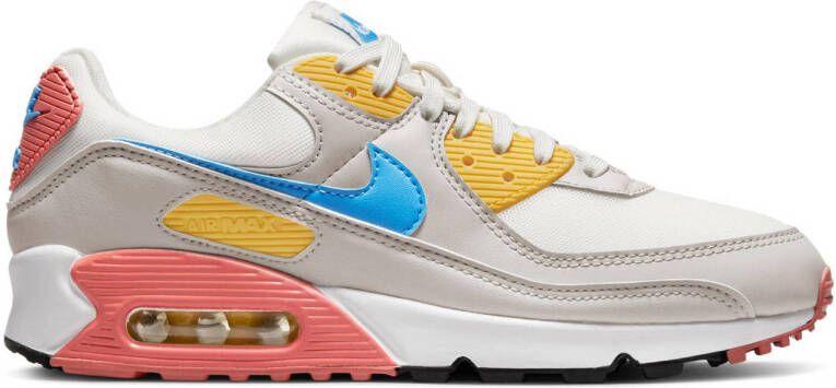 Nike Air Max 90 sneakers wit roze geel blauw