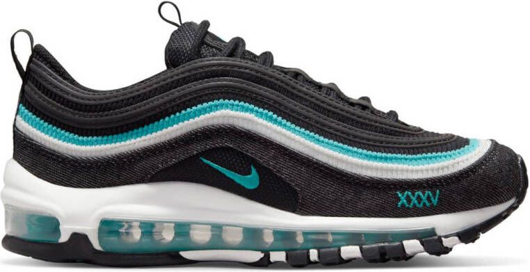 Nike Air Max 97 (GS) sneakers antraciet wit turquoise