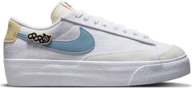 Nike W Blazer Low Platform Se Nn White Boarder Blue Pink Oxford Schoenmaat 37 1 2 Sneakers DJ6376 100