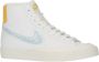 Nike Blazer Mid '77 GS sneakers wit lichtblauw geel - Thumbnail 1