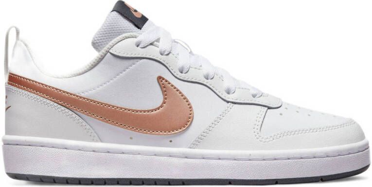 Nike Court Borough Low 2 leren sneakers wit brons zwart