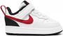 Nike Court Borough Low 2 TDV Sneakers White University Red Black Kinderen - Thumbnail 1