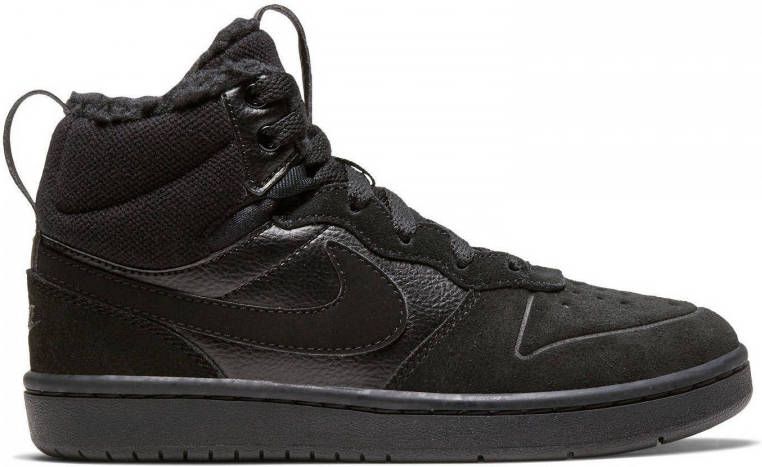 Nike court borough mid 2 sneakers zwart kinderen