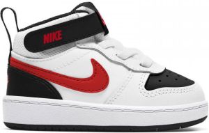 Nike COURT BOROUGH MID 2(TDV)leren sneakers wit rood zwart