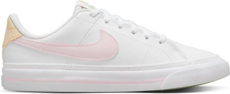 Nike Court Legacy sneakers wit lichtroze geel