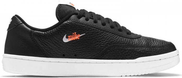 Nike Court Vintage Premium leren sneakers zwart wit oranje