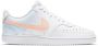 Nike Court Vision Low leren sneakers wit lichtblauw geel roze - Thumbnail 1