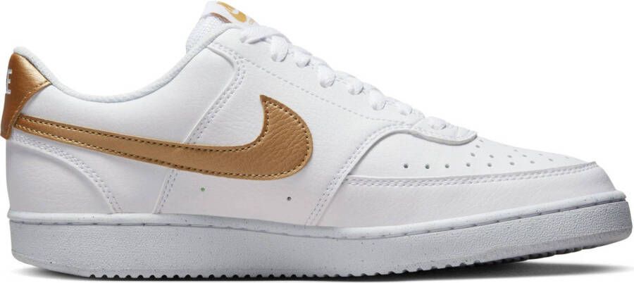 Nike Court Vision low sneakers wit goud metallic