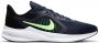 Nike Downshifter 10 hardloopschoenen donkerblauw limegroen zwart - Thumbnail 1
