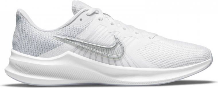 Nike Downshifter 11 hardloopschoenen wit zilver