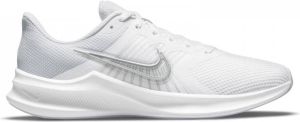 Nike Downshifter 11 Dames Sportschoenen White Mtlc Silver-Pure Platinum-Wolf Grey