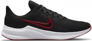 Nike Downshifter 9 Sneakers Heren Black White Dark Smoke Grey University Red Heren