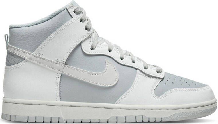 Nike Dunk HI Retro sneakers wit zilvergrijs