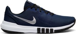 Nike Flex Control 4 fitness schoenen donkerblauw zilver