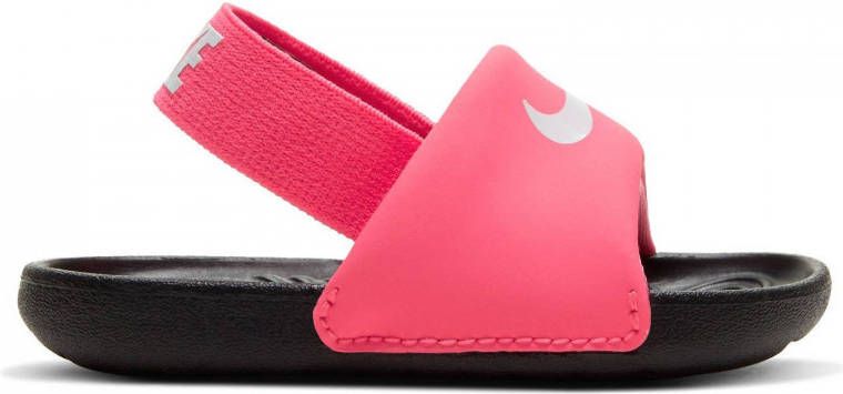 Nike Kawa Slide slippers roze zwart wit