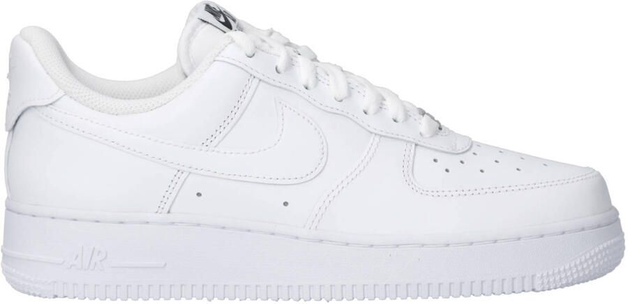 Nike Air Force Sneakers Dames Wit Leer Textil