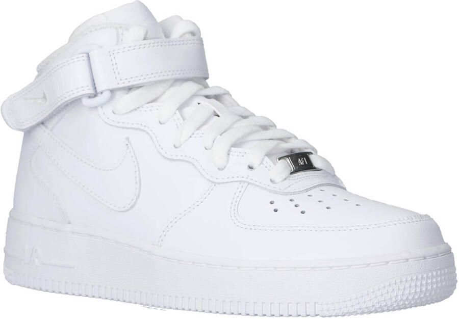 Nike Air Force 1 Mid basisschool Schoenen White Leer Textil Foot Locker