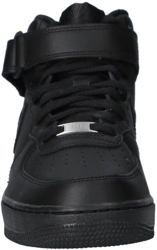Nike Air Force 1 Mid 07 Triple Black Heren Sneakers Schoenen Zwart CW2289 - Foto 3