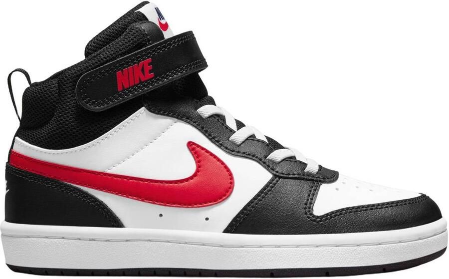 Nike Court Borough Mid 2 leren sneakers wit rood zwart