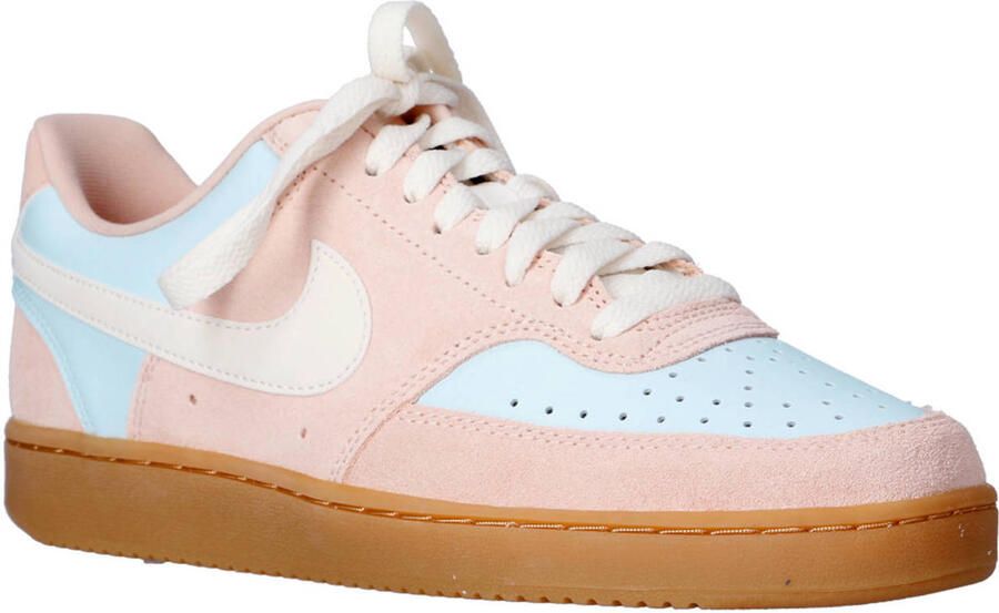 Nike Court Vision Low sneakers roze lichtblauw ecru