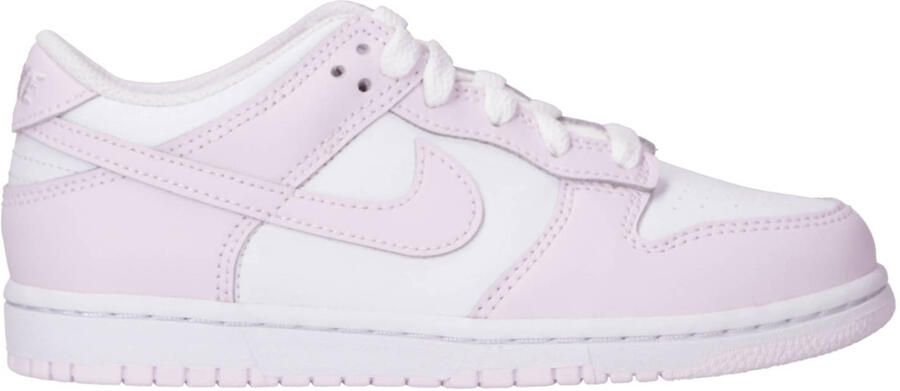 Nike Dunk Low sneakers wit lichtroze