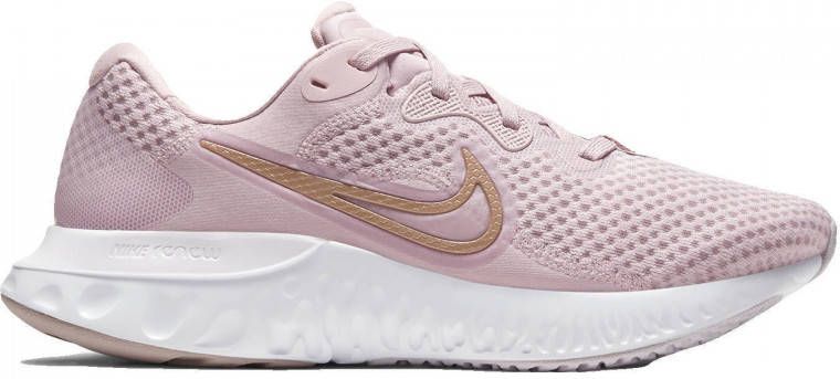 Nike Renew Run 2 hardloopschoenen offwhite brons roze